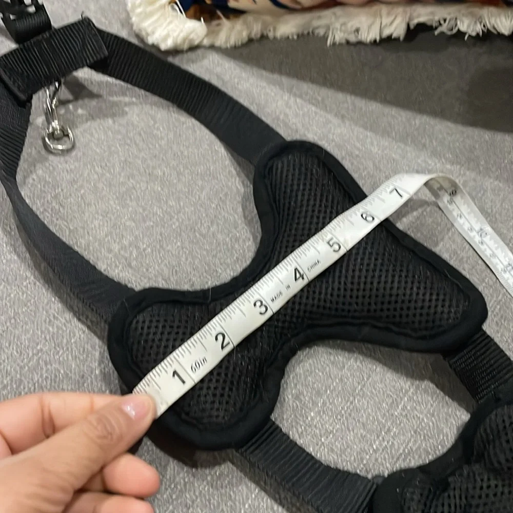 Top paw Black and Gray Harness Travel Harness with handles